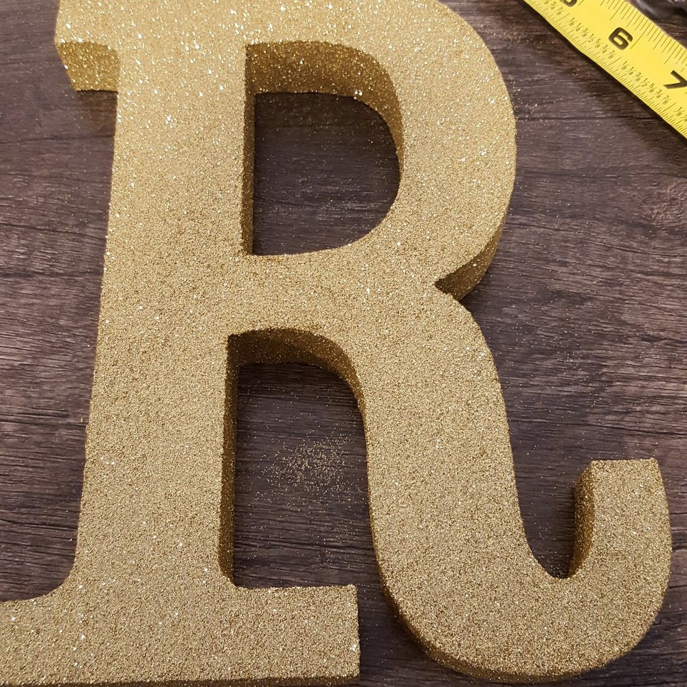 Gold Glitter Letter "R"